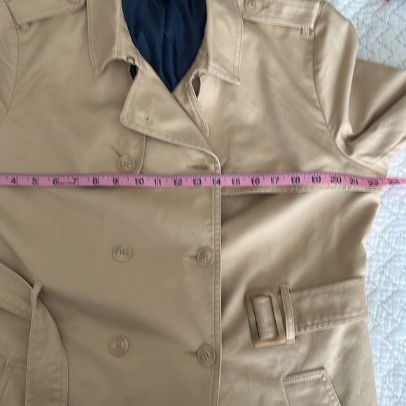Tommy Hilfiger Women’s Solid Double-Breasted Trench Coat Tan Size XL - Picture 12 of 15